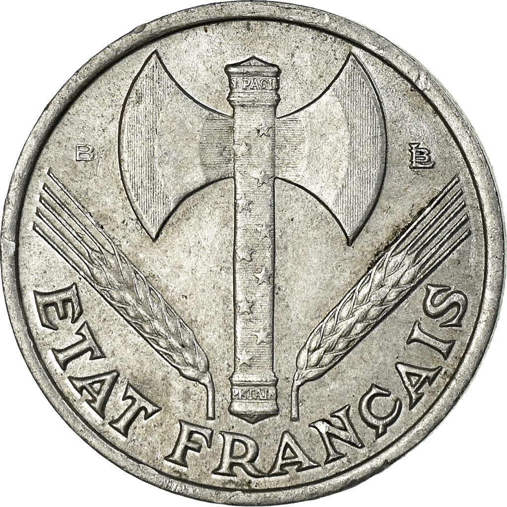 Moneda, Francia, Bazor, 50 Centimes, 1943, Beaumont - Le Roger, MBC, Aluminio