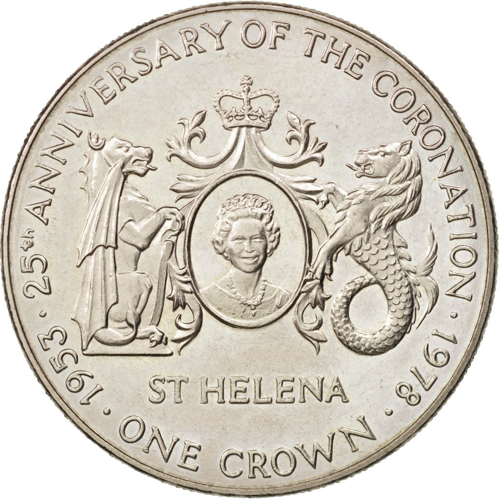 Saint Helena, Elizabeth II, 25 Pence, Crown, 1978, Pobjoy Mint, MS(60-62), KM 7