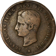 Monnaie, États italiens, NAPLES, Francesco II, 2 Tornesi, 1859, TB+, Cuivre
