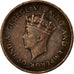 Münze, Ceylon, George VI, 1/2 Cent, 1940, S+, Kupfer, KM:110