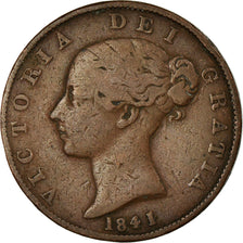 Coin, Great Britain, Victoria, Penny, 1841, VF(20-25), Copper, KM:739