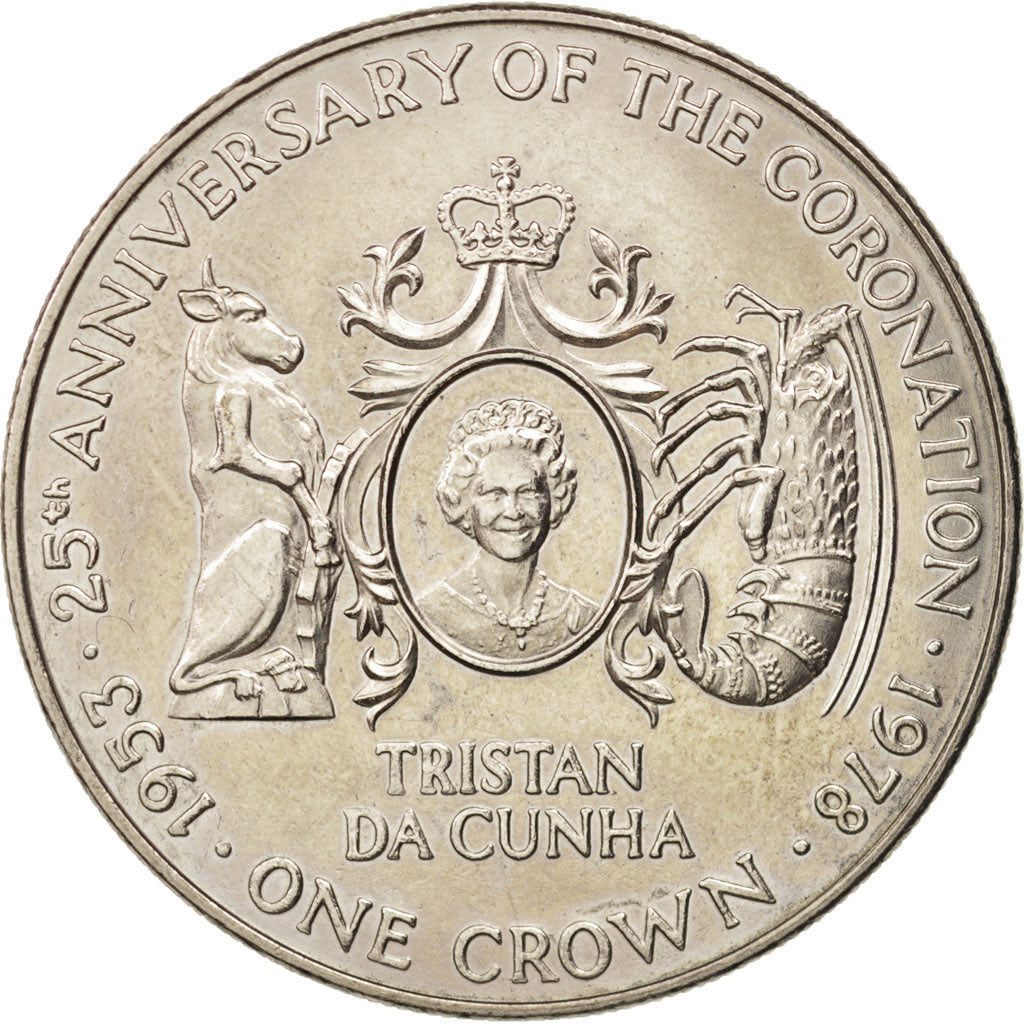 Tristan Da Cunha, Elizabeth II, Crown, 1978, Pobjoy Mint, MS(60-62), KM 2