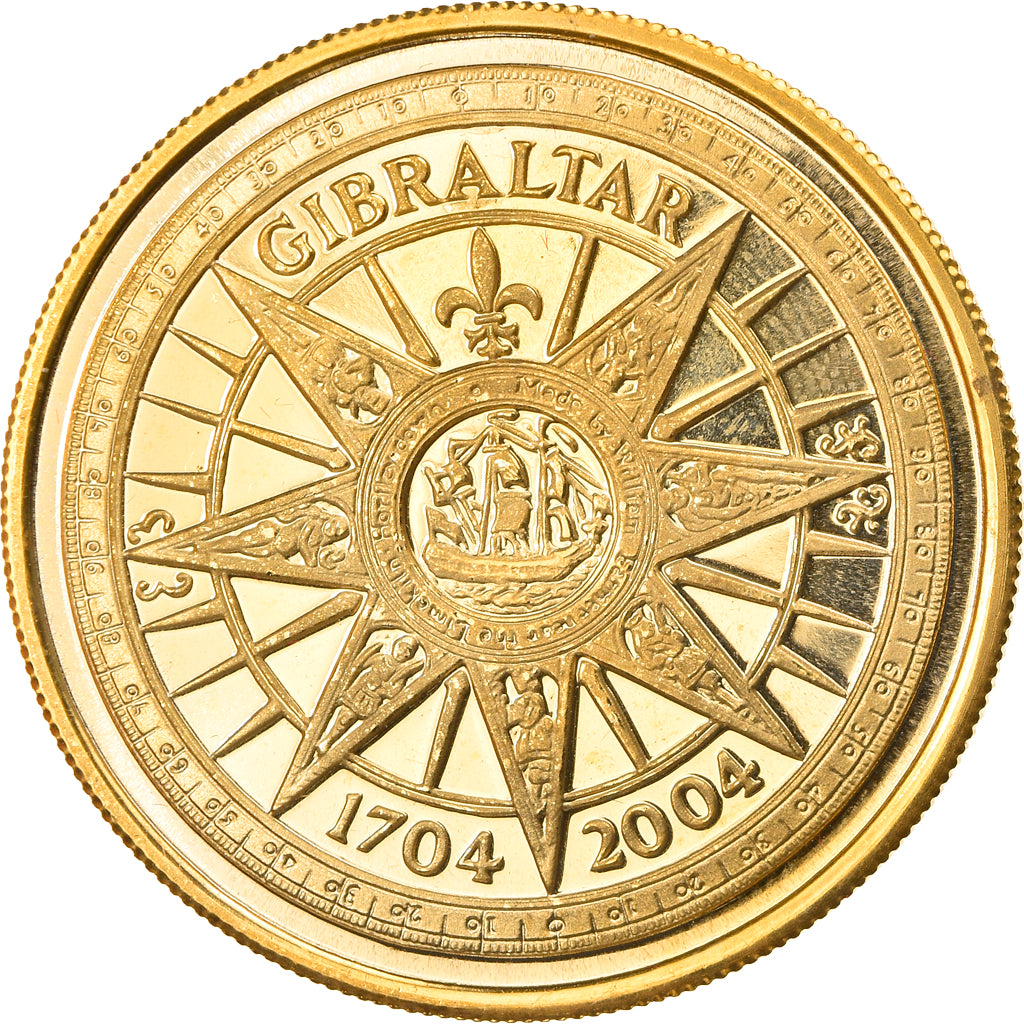 Gibraltar, Medal, Tricentenaire de la Prise de Gibraltar, History, 2004, MS(64)