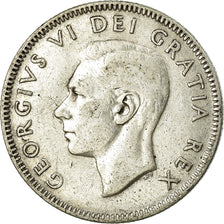 Monnaie, Canada, George VI, 25 Cents, 1948, Royal Canadian Mint, Ottawa, TTB