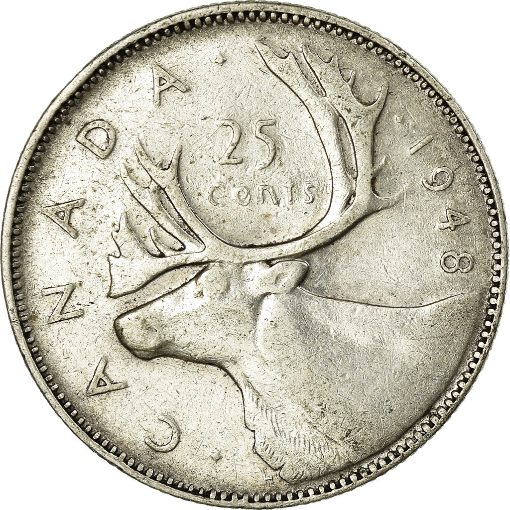 Monnaie, Canada, George VI, 25 Cents, 1948, Royal Canadian Mint, Ottawa, TTB