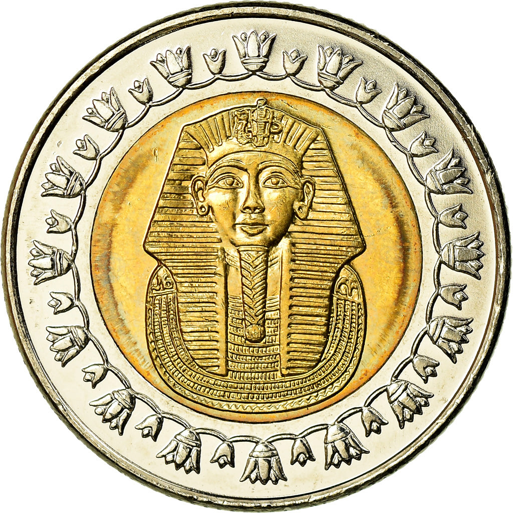 Münze, Ägypten, Pound, 2007/AH1428, Cairo, UNZ, Bi-Metallic, KM:940a