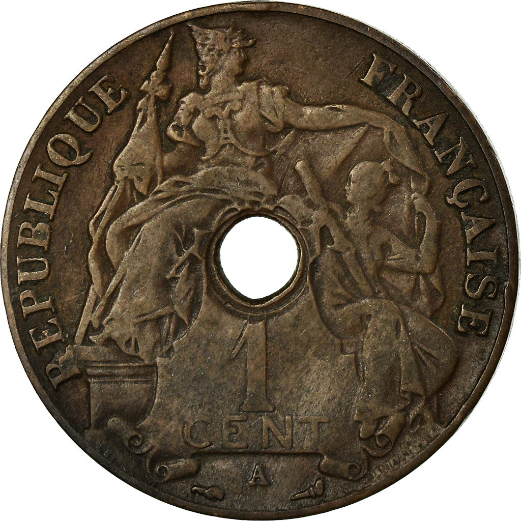 Coin, FRENCH INDO-CHINA, Cent, 1920, Paris, VF(30-35), Bronze, KM:12.1