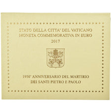 Vatican, 2 Euro, 2017, Martyre des Saints Pierre et Paul, MS(65-70), Bi-Metallic