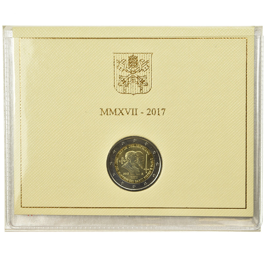 Vatican, 2 Euro, 2017, Martyre des Saints Pierre et Paul, MS(65-70), Bi-Metallic