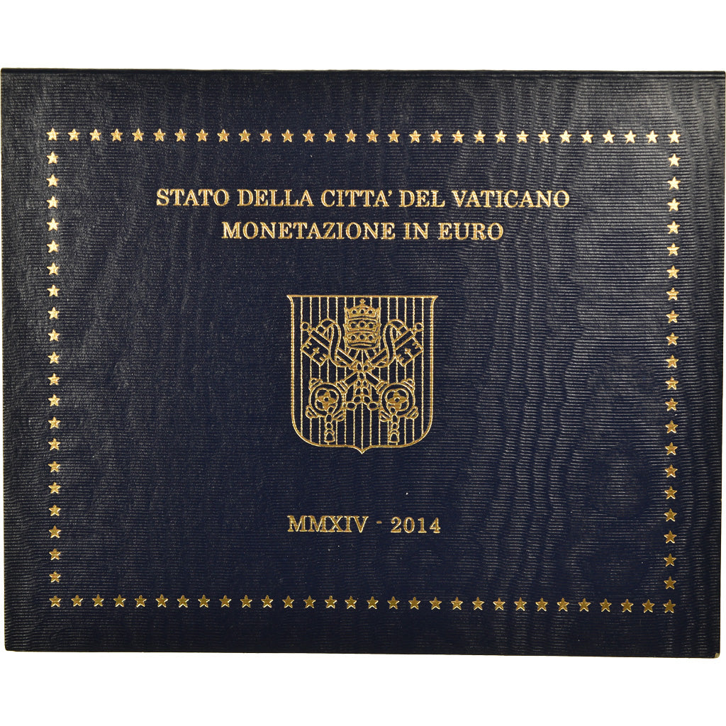 Vaticano, 1 Cent to 2 Euro, 2014, MS(65-70), N/D