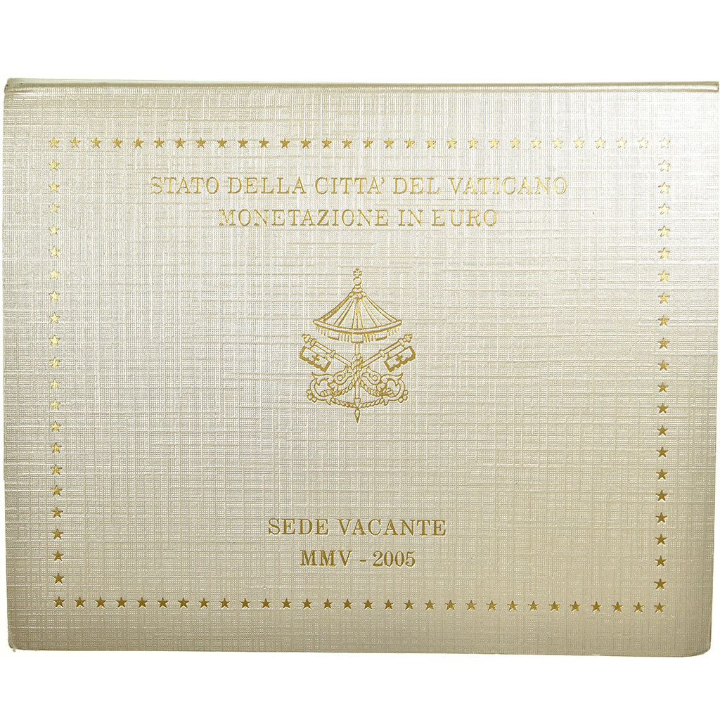 Vaticano, 1 Cent to 2 Euro, Siège Vacant, 2005, MS(65-70), N/D