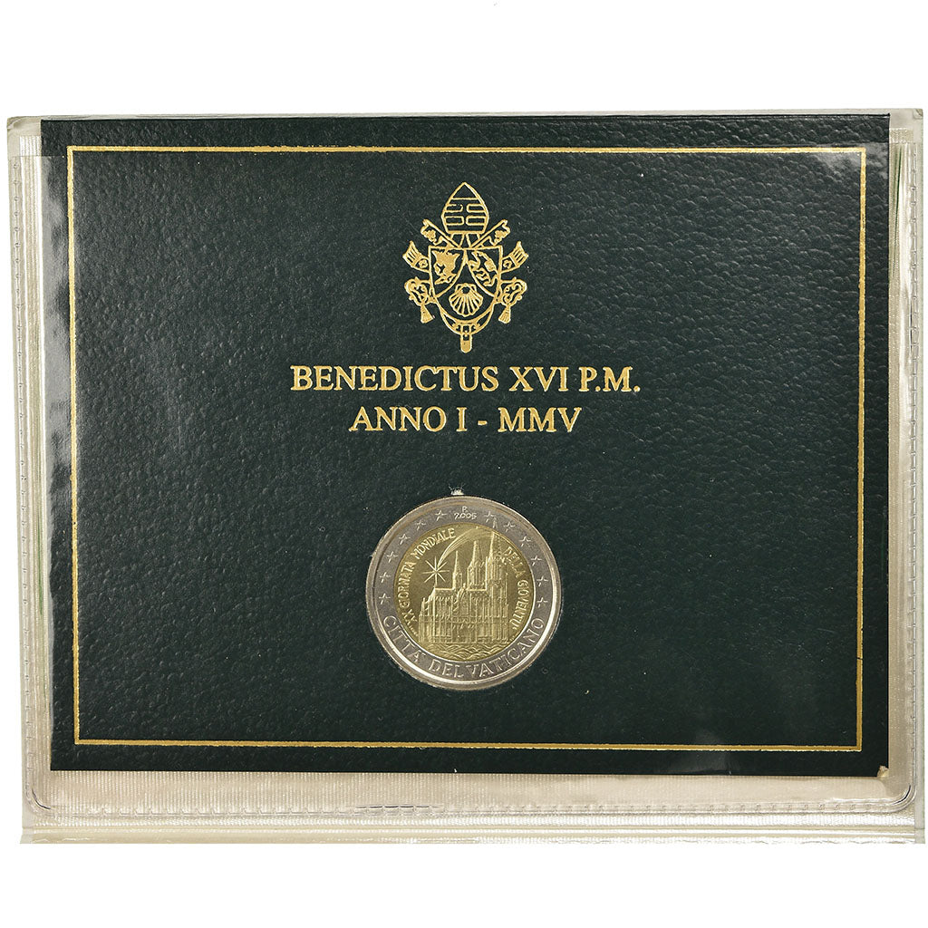 Vatican, 2 Euro, 20ème journée mondiale de la Jeunesse, 2005, FDC, Bi-Metallic