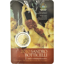 San Marino, 2 Euro, Sandro Botticelli, 2010, MS(65-70), Bimetálico