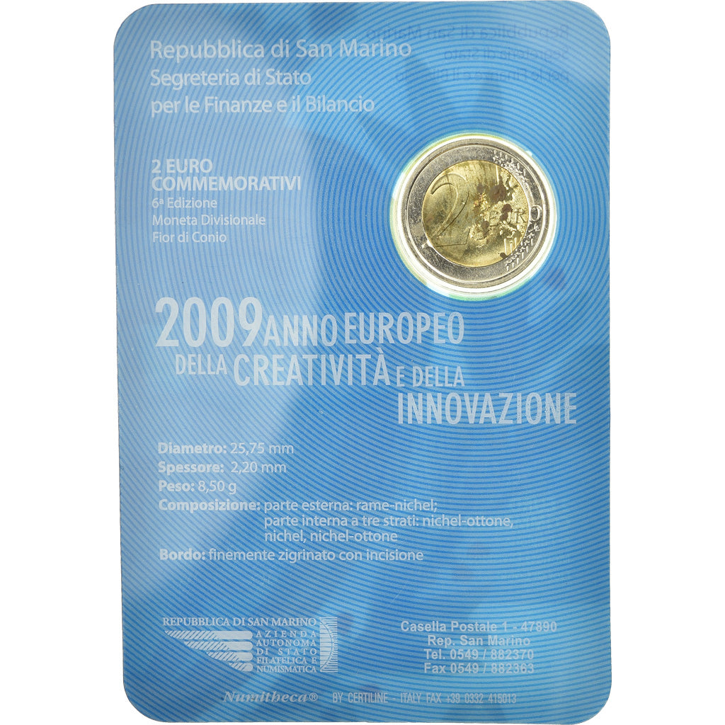 San Marino, 2 Euro, Année  de la création et de l'innovation, 2009, MS(65-70)