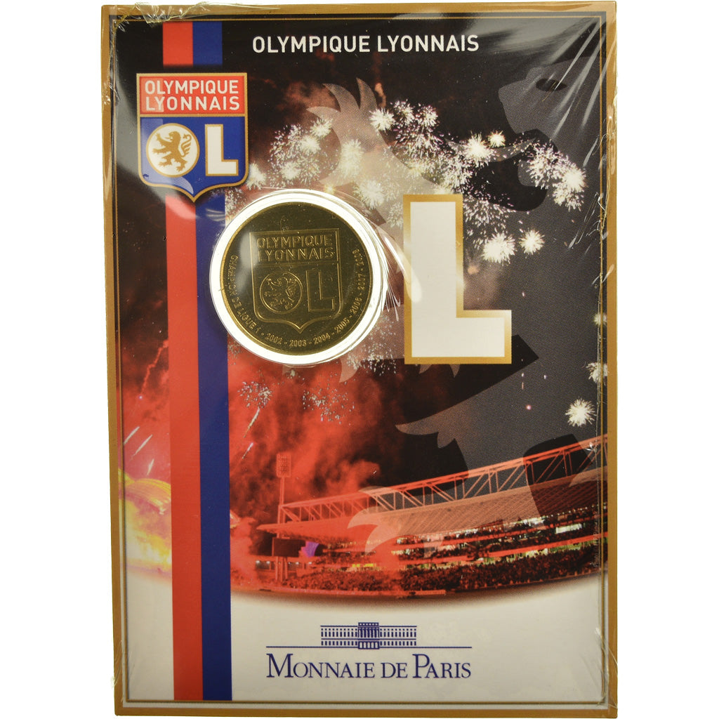 France, 1-1/2 Euro, Olympique Lyonnais, 2009, FDC, Aluminum-Bronze, KM:1633