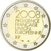 Francia, 2 Euro, Présidence Française Union Européenne, 2008, BE, FDC