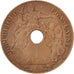 FRENCH INDO-CHINA, Cent, 1911, Paris, EF(40-45), Bronze, KM:12.1, Lecompte:72