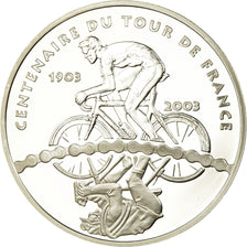 France, 1-1/2 Euro, Tour de France - Cent ans, 2003, BE, MS(65-70), Silver