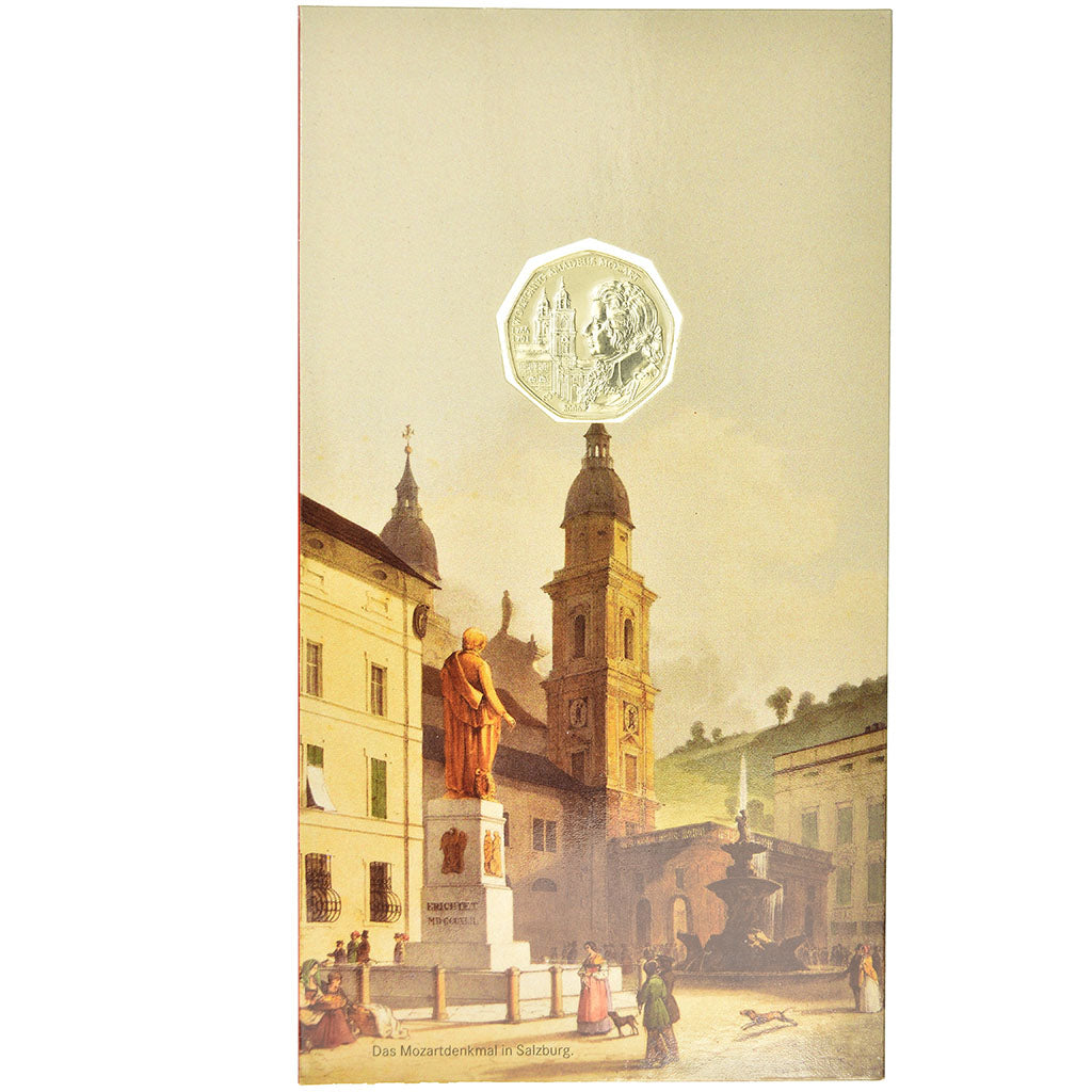 Österreich, 5 Euro, Mozart, 2006, BU, STGL, Silber, KM:3131