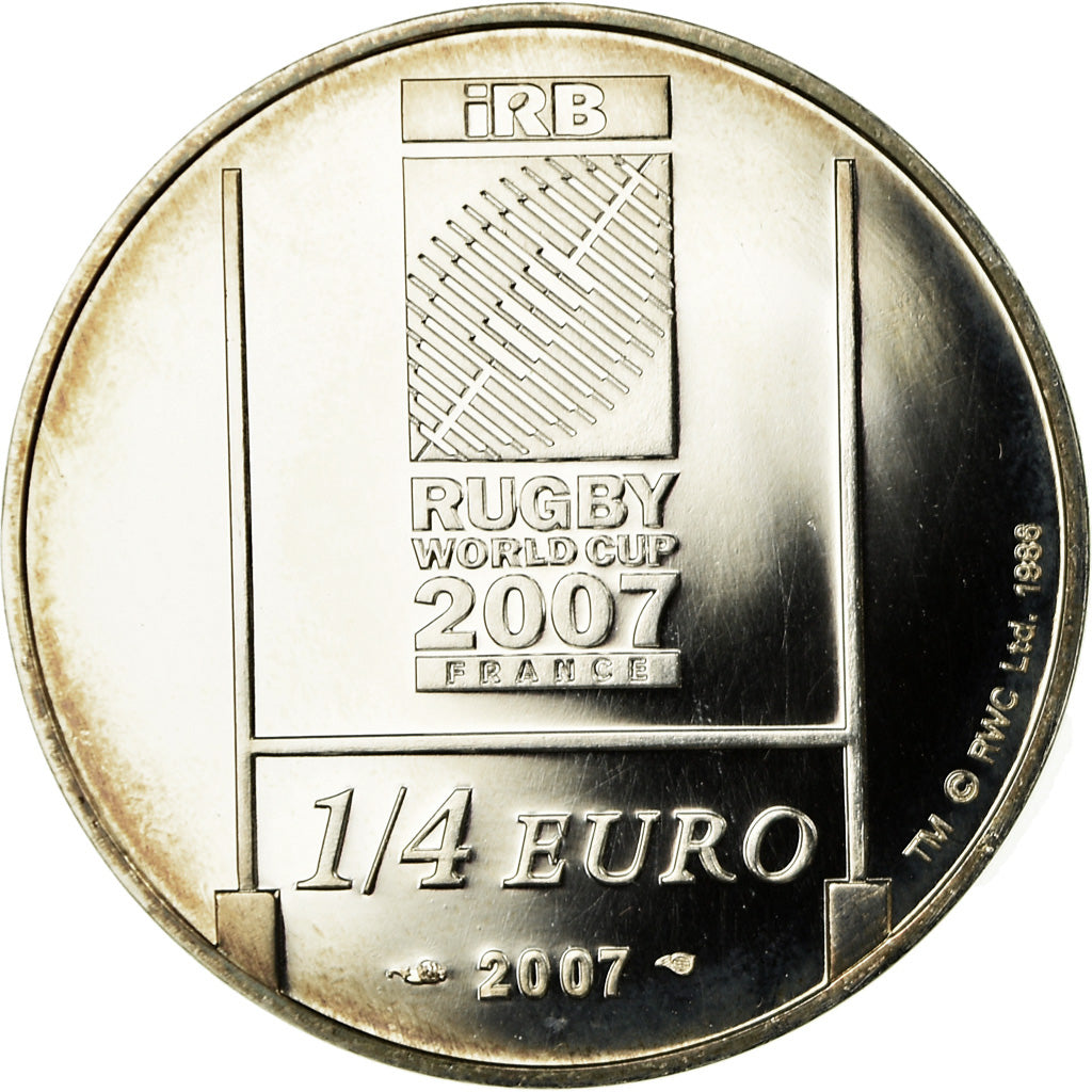 France, 1/4 Euro, Coupe du monde de Rugby en France, 2007, BU, FDC, Argent