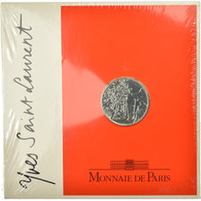 Moneta, Francia, Yves St. Laurent, 5 Francs, 2000, Paris, BU, FDC, Argento