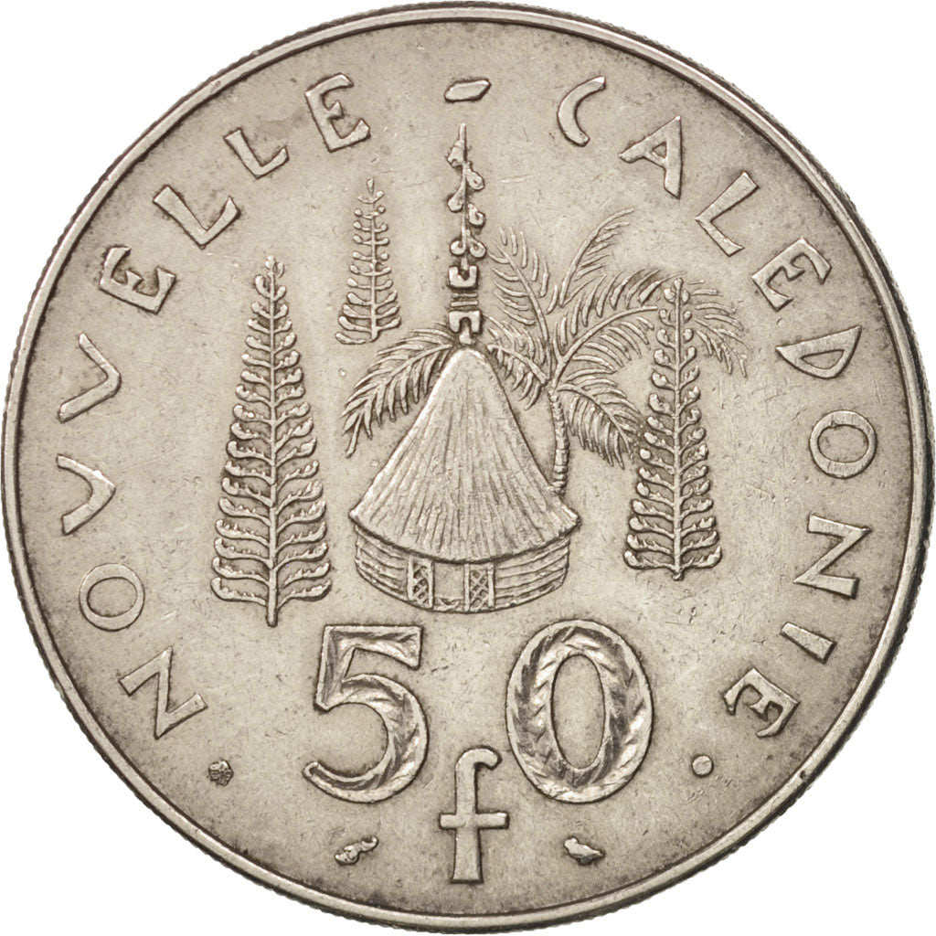 New Caledonia, 50 Francs, 1967, Paris, AU(50-53), Nickel, KM:7