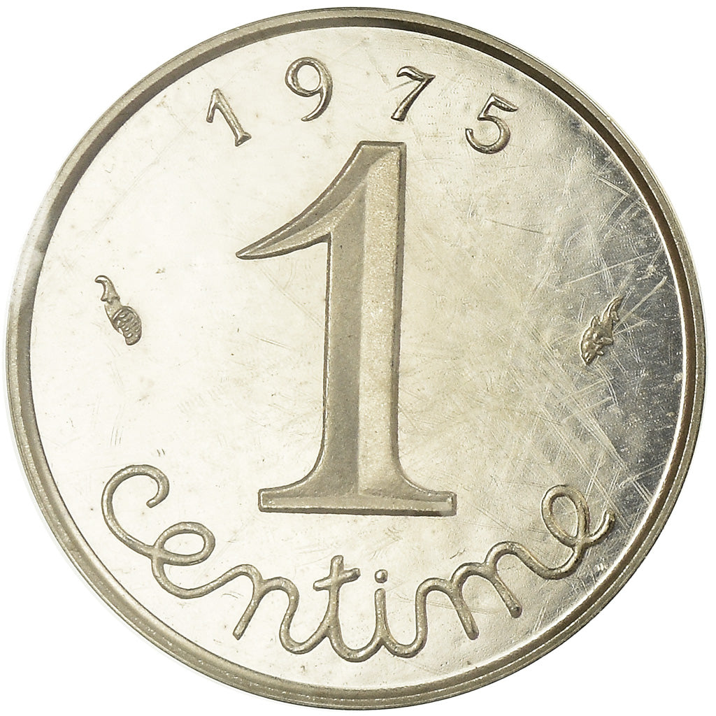 Munten, Frankrijk, Centime, 1975, Paris, Piéfort, FDC, Chrome-Steel, KM:P512