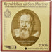 San Marino, 2 Euro, Galileo Galilei, 2005, BU, MS(65-70), Bi-Metallic