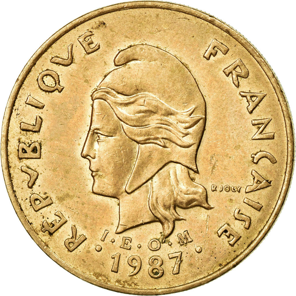 Coin, New Caledonia, 100 Francs, 1987, Paris, AU(50-53), Nickel-Bronze, KM:15
