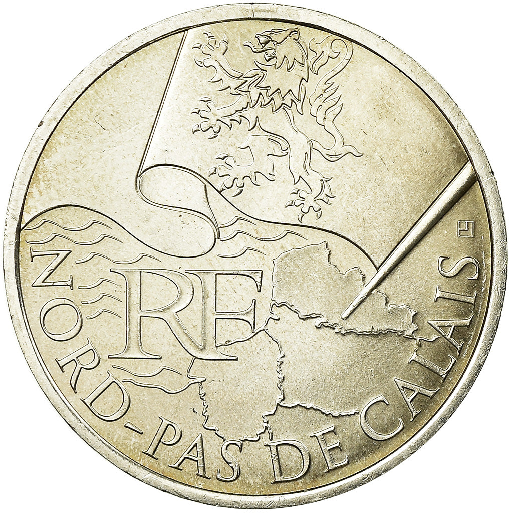 France, 10 Euro, Nord-Pas de Calais, 2010, SUP, Argent, KM:1664
