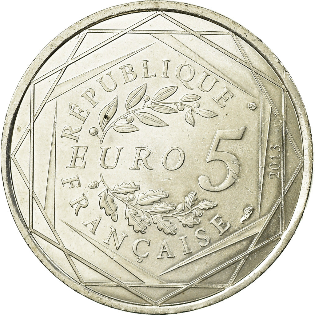 France, 5 Euro, Egalité, 2013, AU(55-58), Silver