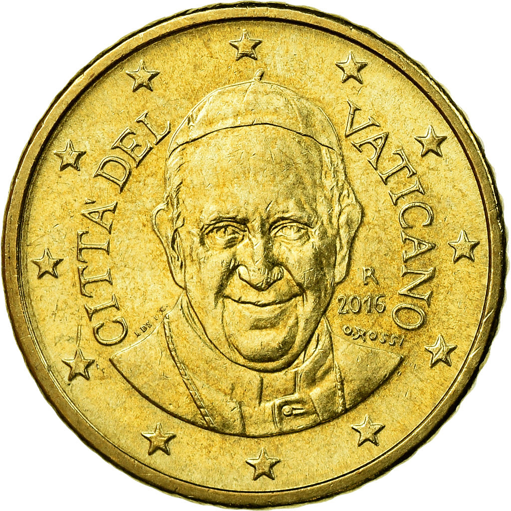 CITTÀ DEL VATICANO, 50 Euro Cent, 2016, SPL-, Ottone