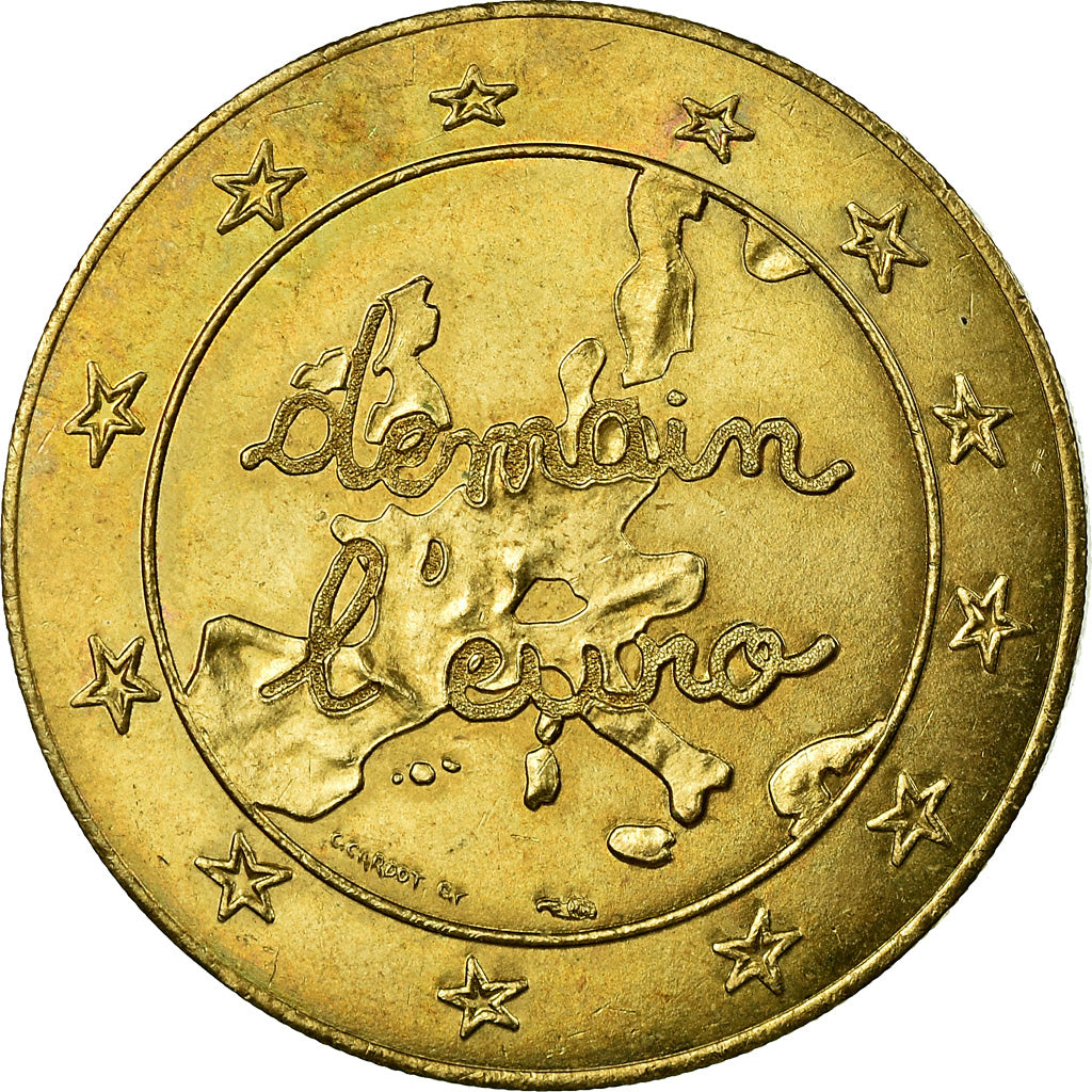 France, Medal, Demain l'Euro, 1996, AU(55-58), Aluminum-Bronze