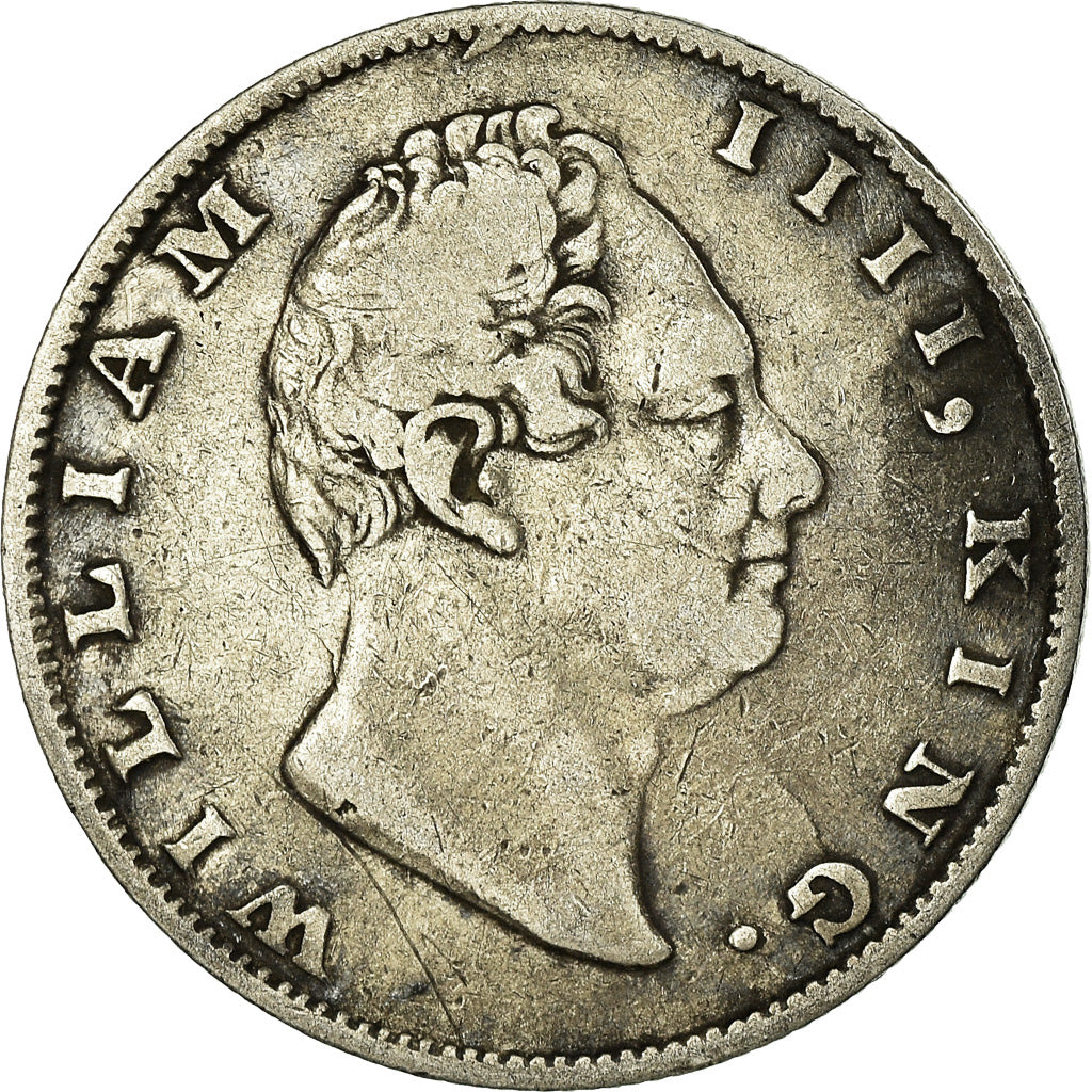 Coin, INDIA-BRITISH, William IV, Rupee, 1835, Bombay, VF(30-35), Silver