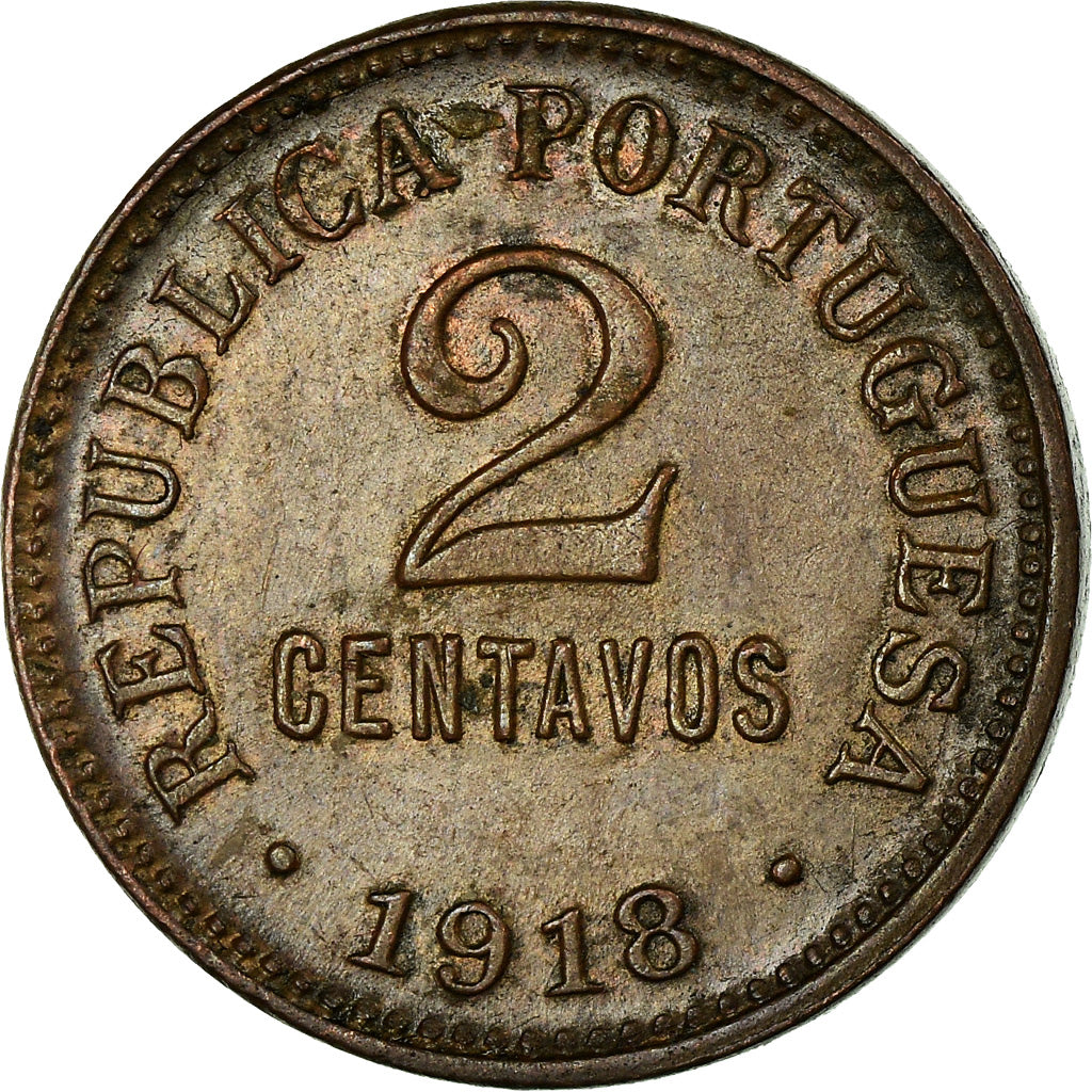 Coin, Portugal, 2 Centavos, 1918, EF(40-45), Bronze, KM:568