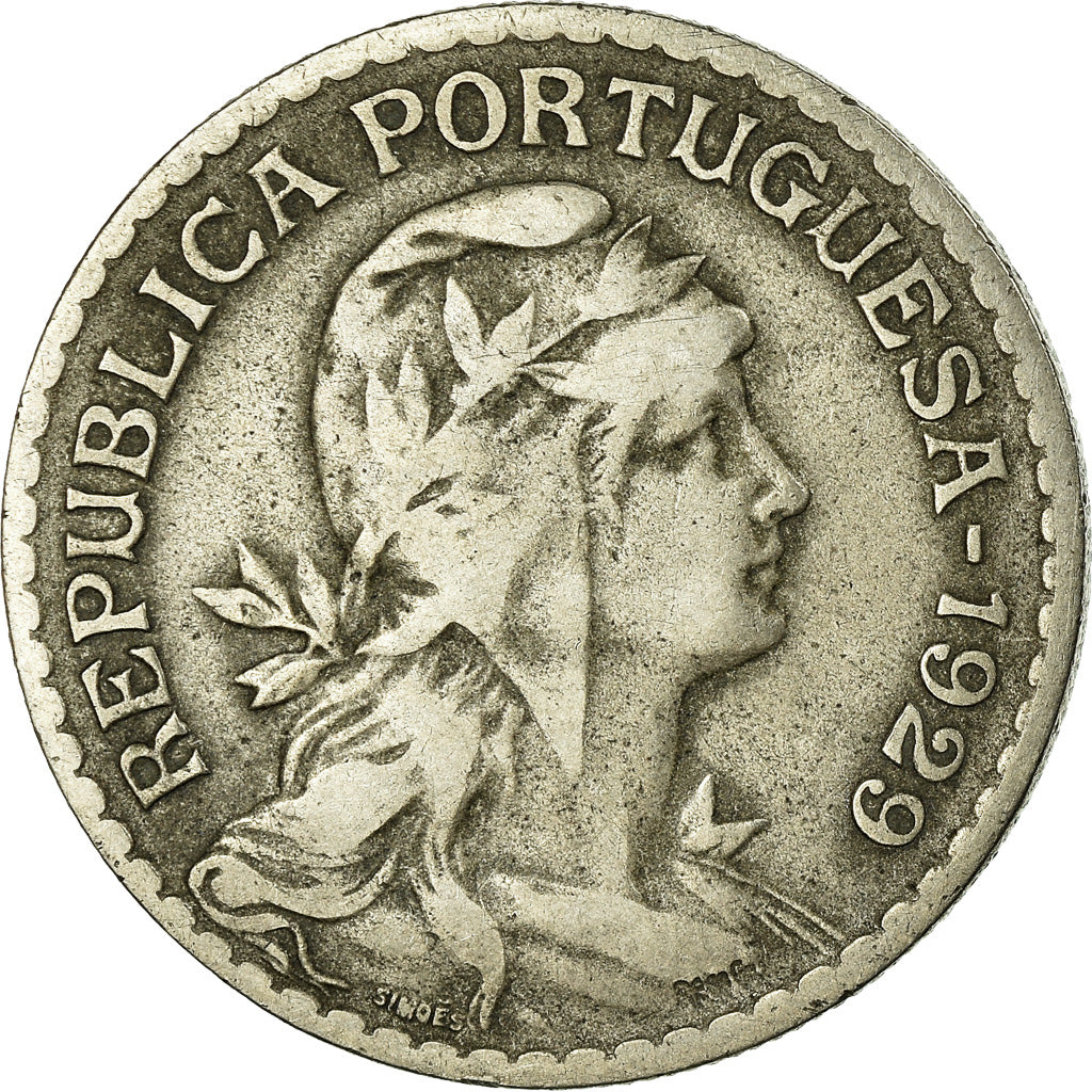 Moneta, Portogallo, Escudo, 1929, MB+, Rame-nichel, KM:578