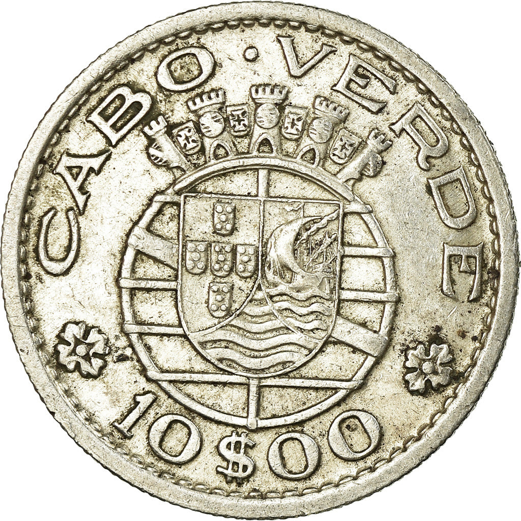 Moneta, Capo Verde, 10 Escudos, 1953, BB, Argento, KM:10