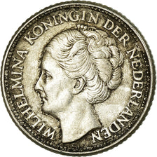 Coin, Netherlands, Wilhelmina I, 25 Cents, 1944, EF(40-45), Silver, KM:164