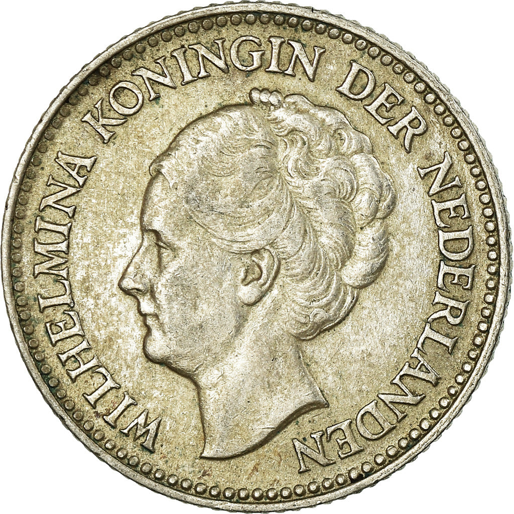 Coin, Netherlands, Wilhelmina I, 1/2 Gulden, 1930, EF(40-45), Silver, KM:160