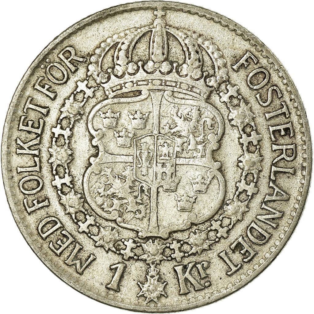 Coin, Sweden, Gustaf V, Krona, 1940, VF(30-35), Silver, KM:786.2