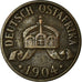 Coin, GERMAN EAST AFRICA, Wihelm II, 1/2 Heller, 1904, EF(40-45), Bronze, KM:6
