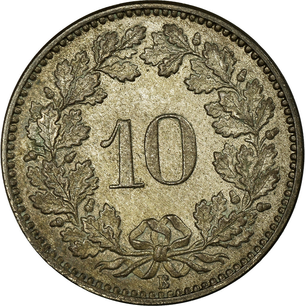 Coin, Switzerland, 10 Rappen, 1871, Bern, EF(40-45), Billon, KM:6
