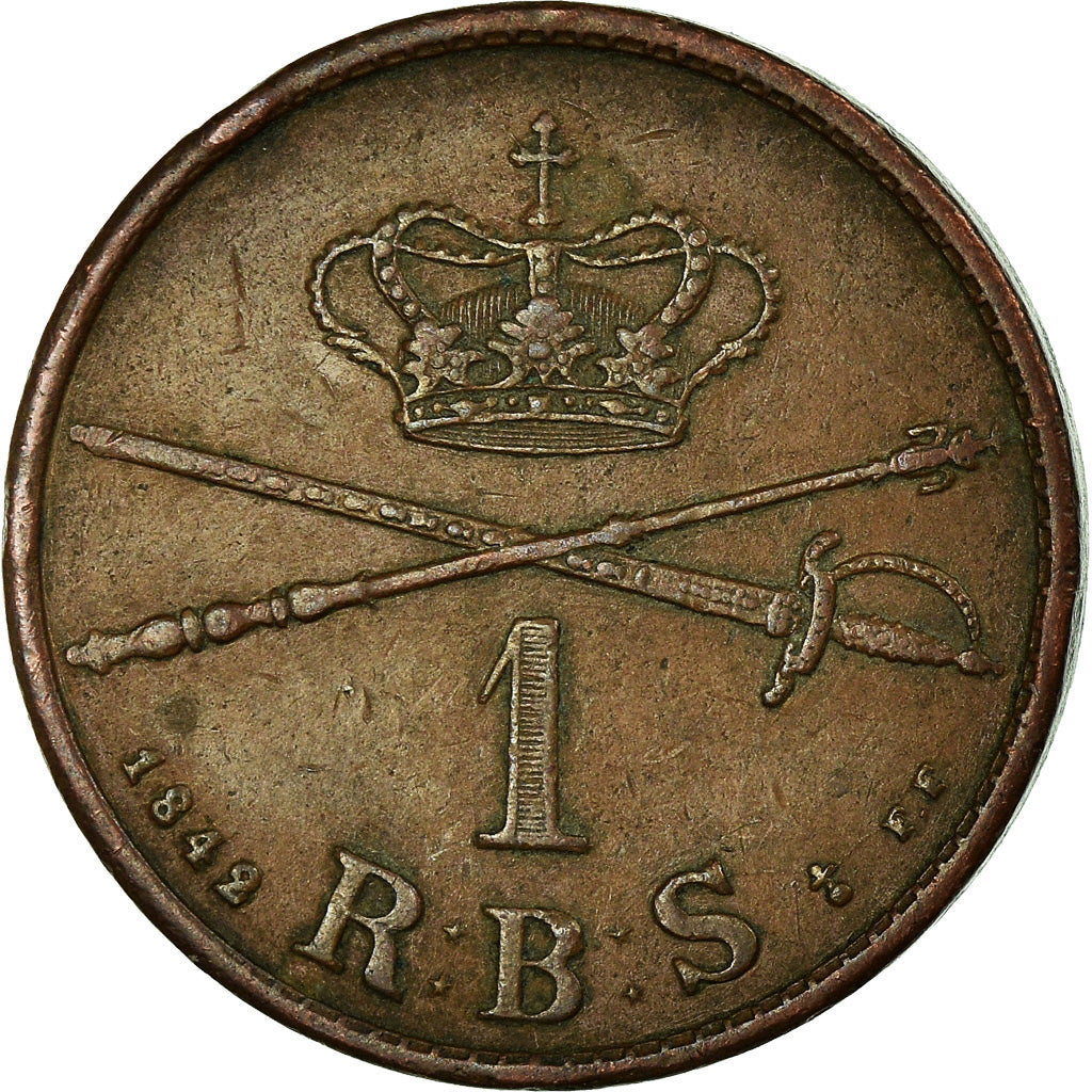Münze, Dänemark, Christian VIII, Rigsbankskilling, 1842, Altona, VZ, Kupfer