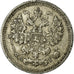 Monnaie, Russie, Nicholas II, 5 Kopeks, 1892, Saint-Petersburg, TTB, Argent