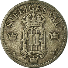 Coin, Sweden, Oscar II, 25 Öre, 1907, VF(30-35), Silver, KM:775