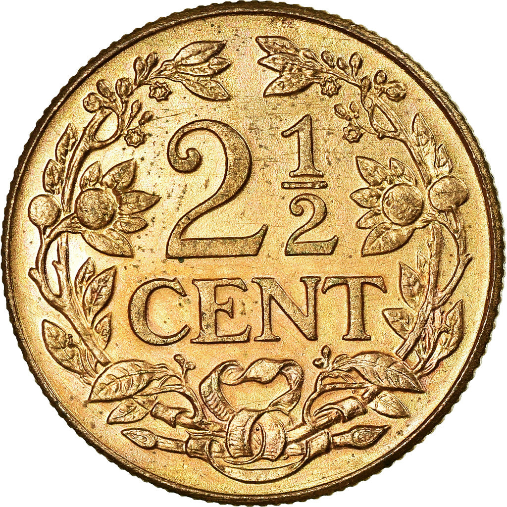 Coin, Curacao, 2-1/2 Cents, 1944, Denver, USA, AU(55-58), Bronze, KM:42