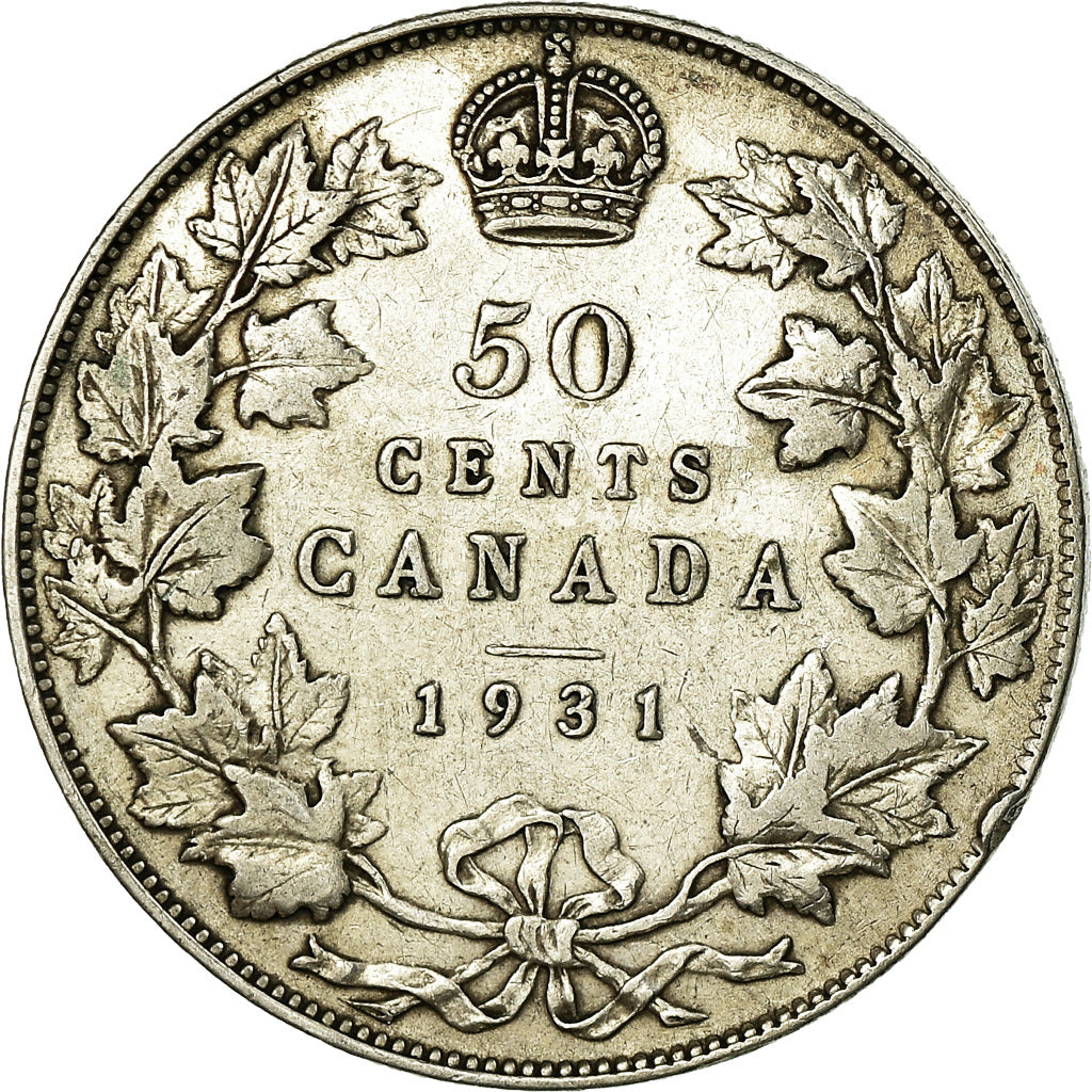 Coin, Canada, George V, 50 Cents, 1931, Royal Canadian Mint, Ottawa, VF(30-35)