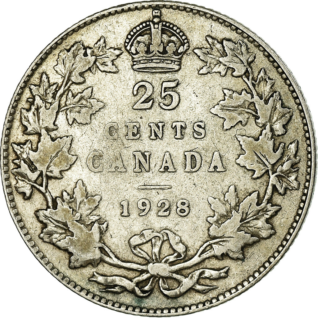 Coin, Canada, George V, 25 Cents, 1928, Royal Canadian Mint, Ottawa, VF(30-35)