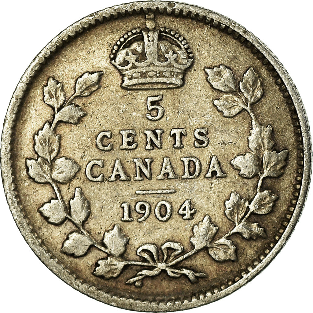 Monnaie, Canada, Edward VII, 5 Cents, 1904, Royal Canadian Mint, Ottawa, TB+