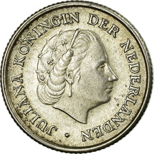 Coin, Netherlands Antilles, Juliana, 1/10 Gulden, 1956, AU(55-58), Silver, KM:3